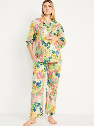 Maternity Poplin Pajama Set | Old Navy (US)