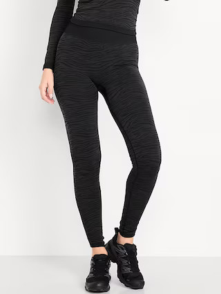 High-Waisted Jacquard Leggings | Old Navy (US)