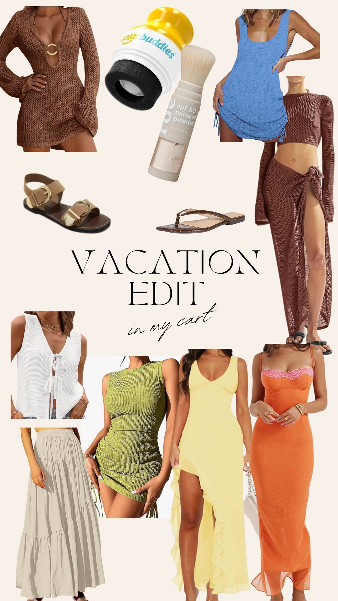 Vacation summer holiday cover ups and dresses, sunscreen application, sandals 

#LTKSeasonal #LTKTravel #LTKStyleTip