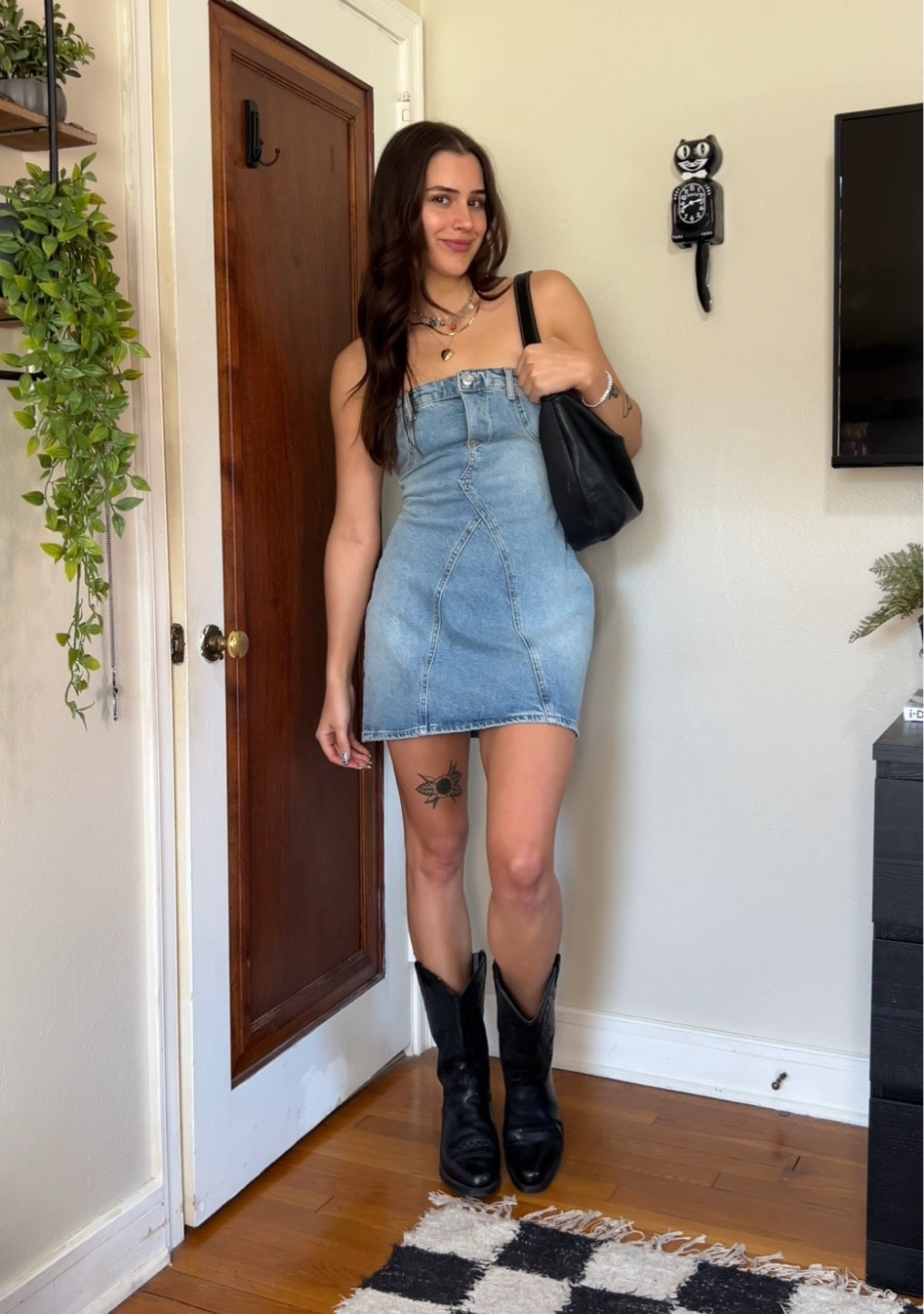 Denim dress ftw!! 

#LTKShoeCrush #LTKItBag #LTKStyleTip