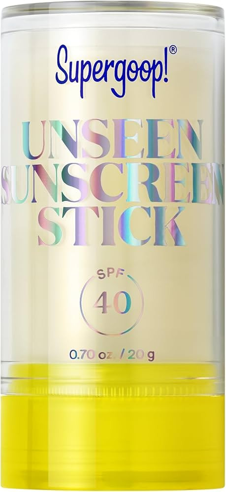 Supergoop! Unseen Sunscreen Stick SPF 40 Invisible Sun Protection - Broad Spectrum Face Sunscreen... | Amazon (US)