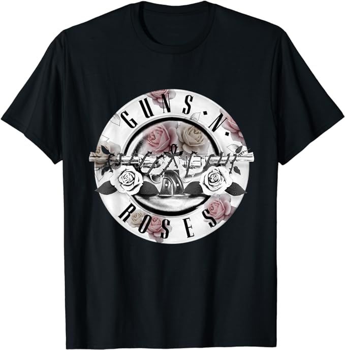 Guns N' Roses Official Floral Bullet T-Shirt | Amazon (US)