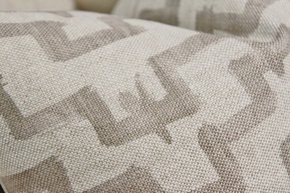 Nadu - Designer Linen Pillow - Gray Geometric Throw Pillow Cover - Modern Grey Pillow - Greige - ... | Etsy (US)