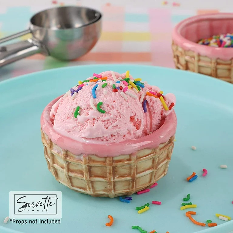 Servette Home Ceramic Pink Ice Cream Sundae Dessert Bowl 6oz - Set of 5 | Walmart (US)
