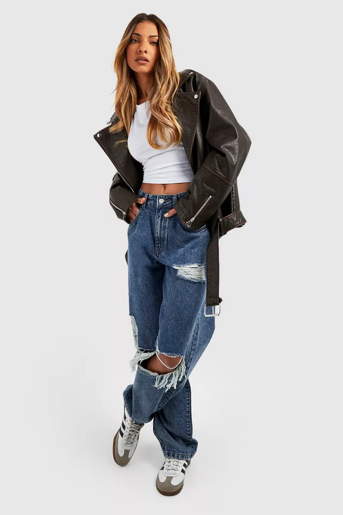 Extreme Rip Wide Leg Jean | boohoo (US & Canada)