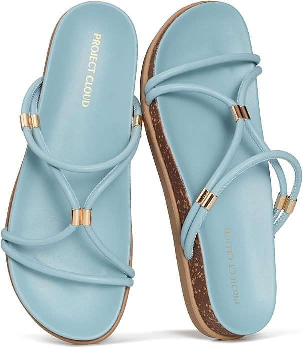 Project Cloud Sandals Women Dressy with Plush & Soft Insole - Non-Slip Strappy Sandals For Women ... | Amazon (US)