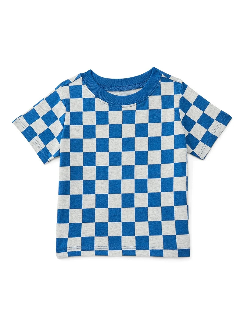 Wonder Nation Baby Boy Short Sleeve Print T-Shirt, Sizes 0-24 Months | Walmart (US)