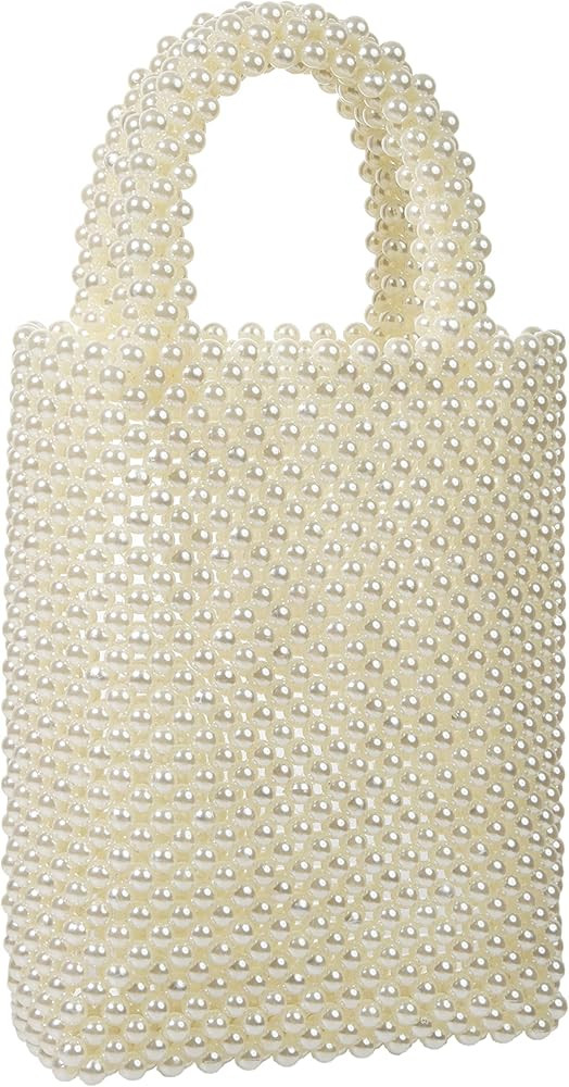 YUSHINY Women Colored Acrylic Beaded Top-Handle Clutch Vertical Evening HandBag for Wedding Party | Amazon (US)