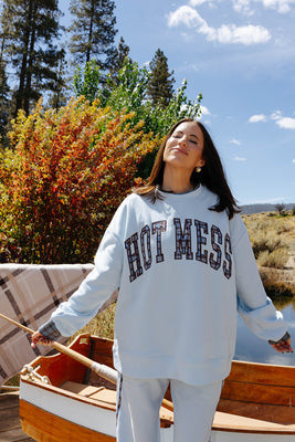 Light Blue Hot Mess Sweatshirt | Staykation