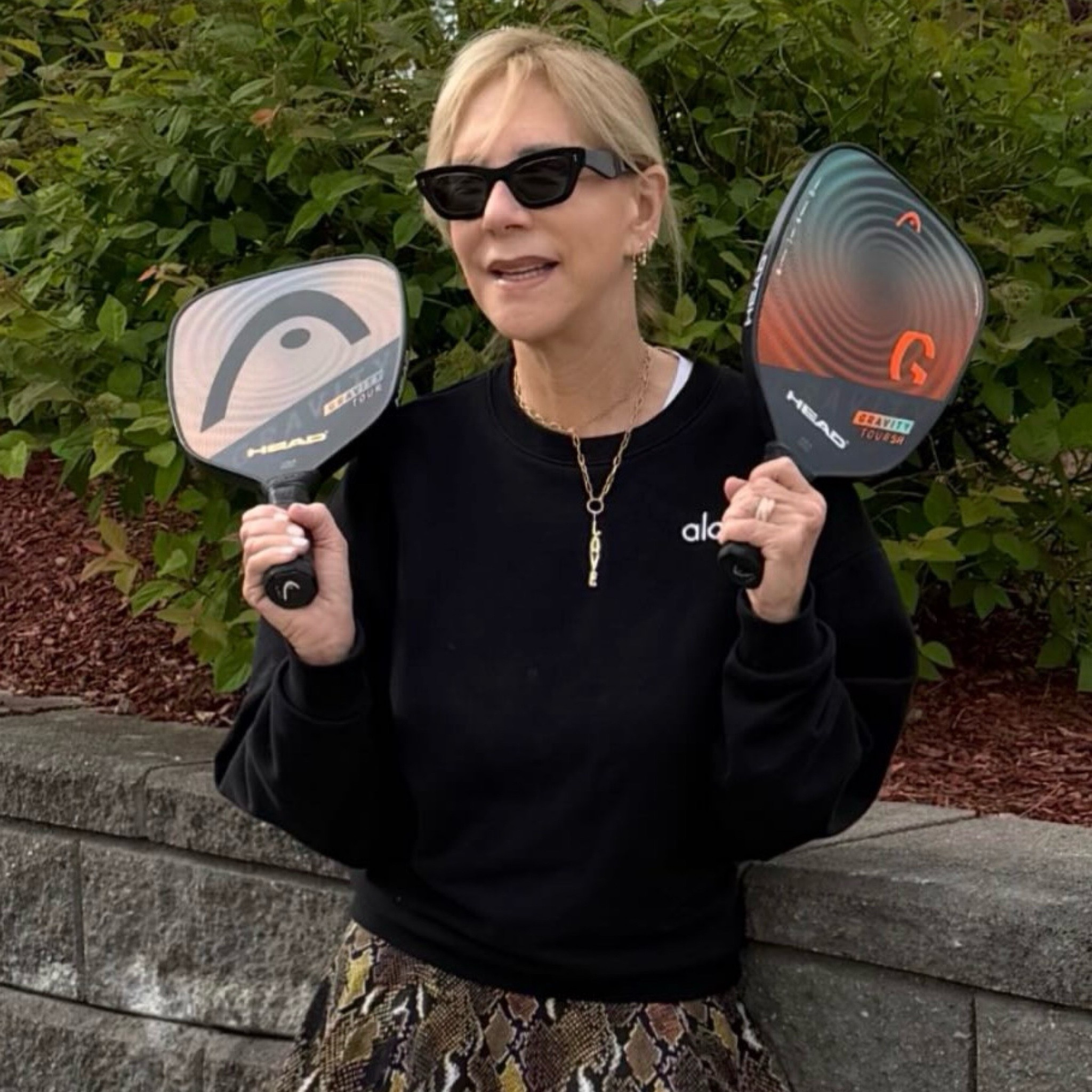 I am thrilled to have restarted playing pickleball and am taking lessons to transition into the game and work on gaining my stamina. The thrill of hitting the ball has returned, and given my history of knee and hip replacement surgeries, it has been a two-year journey to regain my passion. Sharing my outfit with sneakers.

#LTKfitnessgoals #LTKOver40