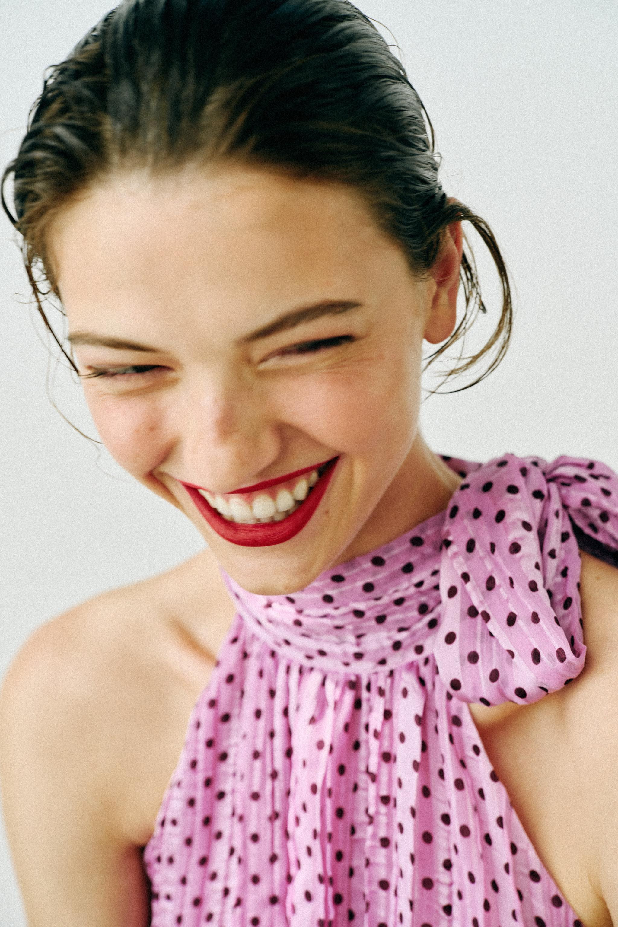 POLKA DOT HALTER MIDI DRESS | Zara UK