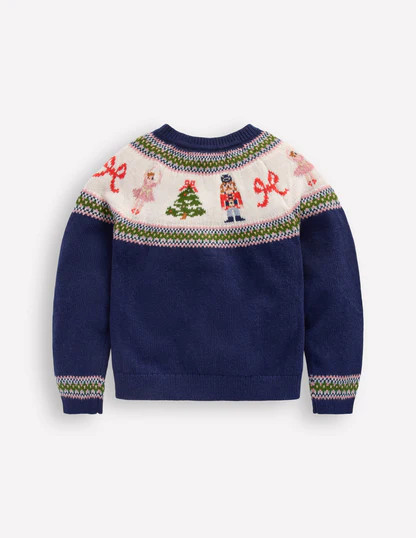 Edie Fair Isle Cardigan-Blue Nutcracker | Boden (US)