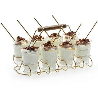 Libbey 8-Piece Glass and Metal Entertaining Set with Caddy and Individual Serving Spoons-99071 - ... | The Home Depot