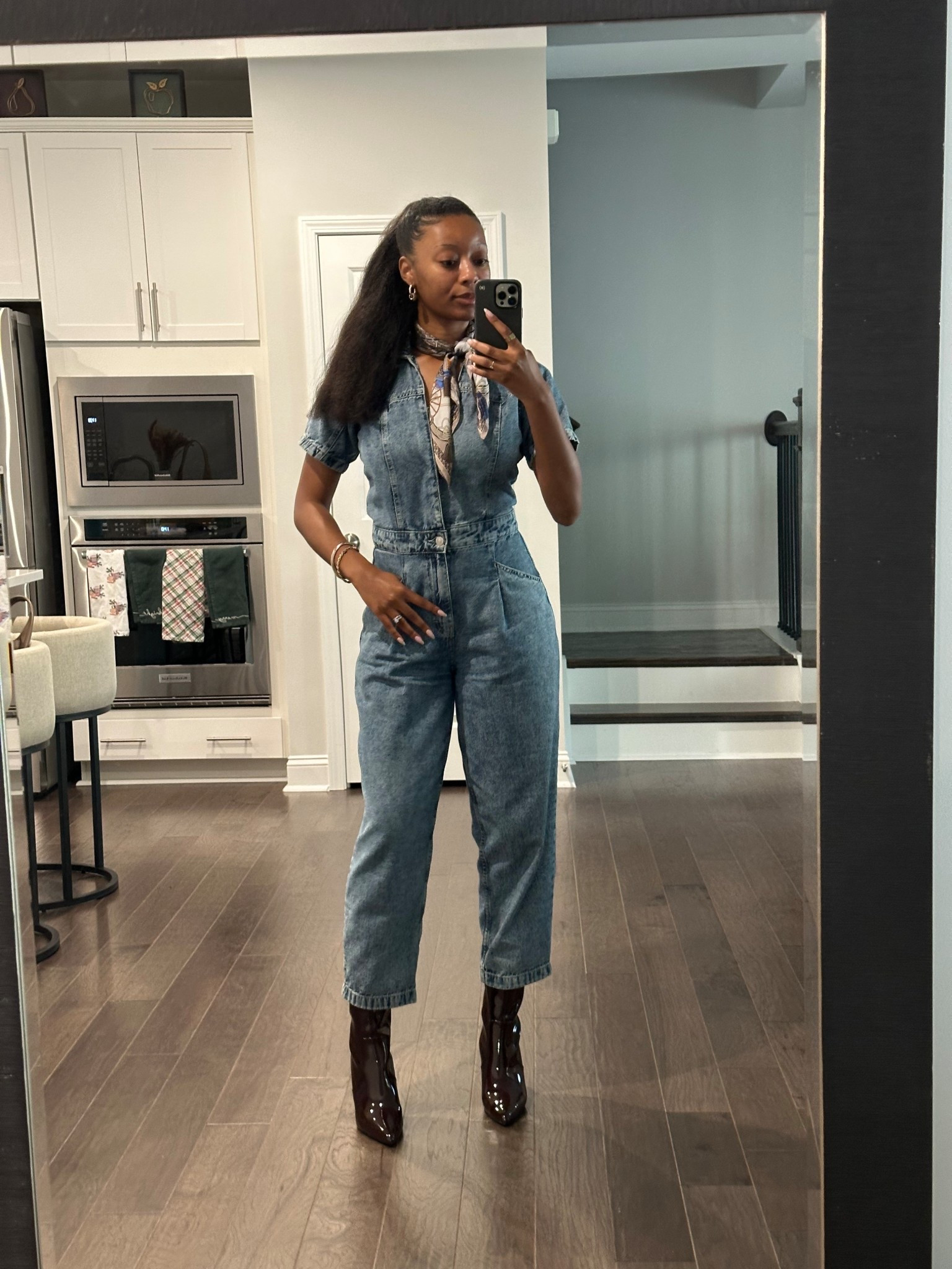 Wednesday’s fit (jumpsuit was thrifted)