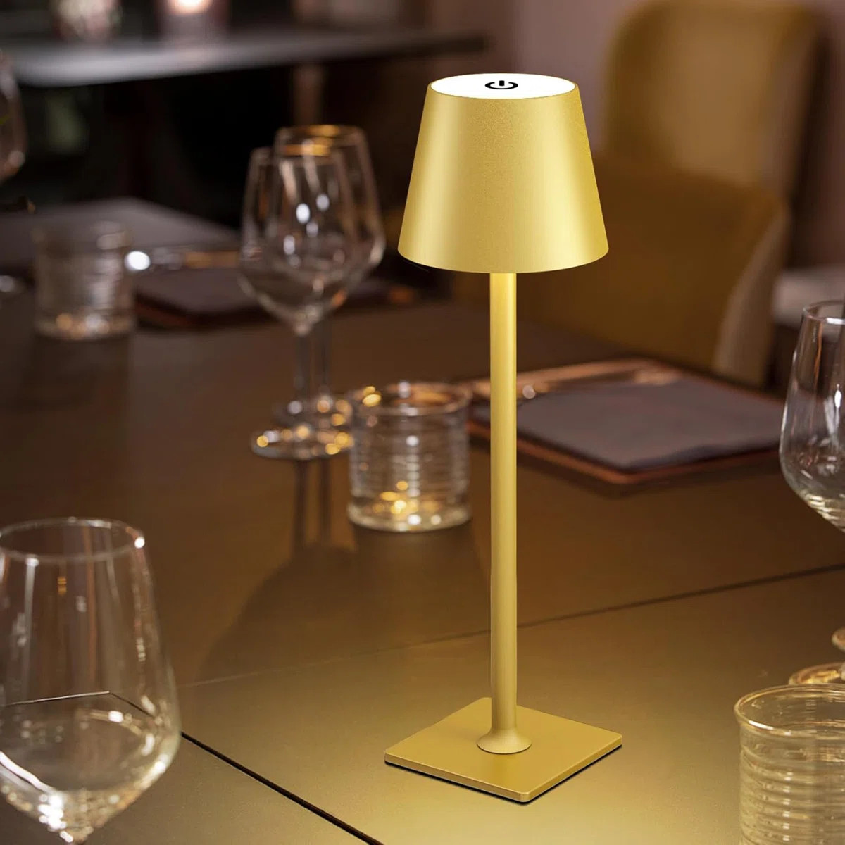 2 Pack Gold Cordless Table Lamp: 6000Mah Battery Operated Touch Lamp Outdoor Table Lights, 3 Colo... | Wayfair North America