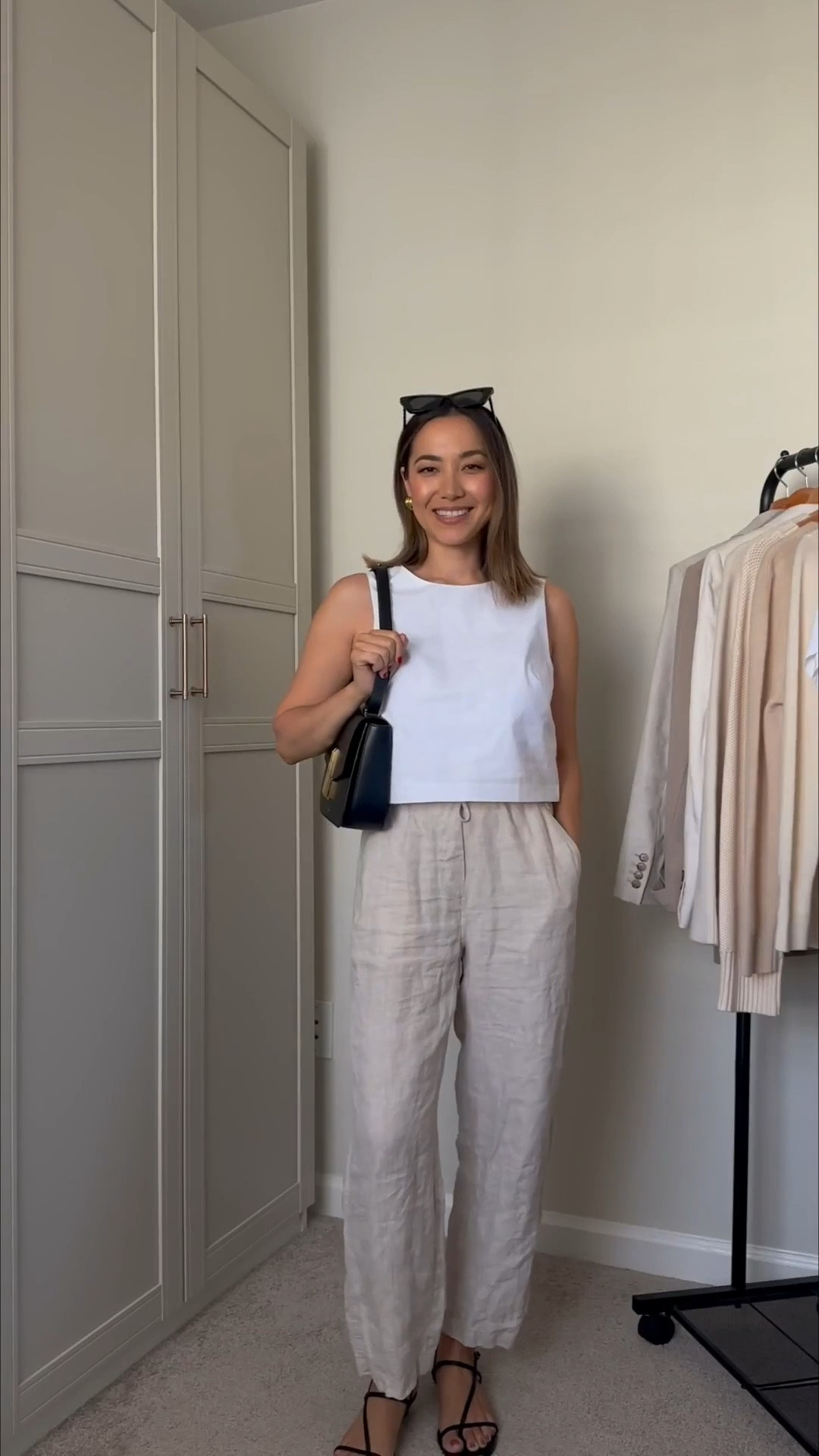 Styling a white tank for spring/ summer! 1 versatile tank = endless outfit options 

Some items are old, linked to most recent versions or similar styles: 
BR factory tank small, similar from Uniqlo 
Outfit 1: BR linen pants xs natural 
Outfit 2: jcrew linen shorts - small
Outfit 3: Madewell PV wide leg crop - 26 reg
Outfit 5: Aritzia Farrah jeans - 26 reg, linked similar from Abercrombie 
BR factory skirt xs
Jcrew linen pants small 

Beach vacation 



#LTKSeasonal