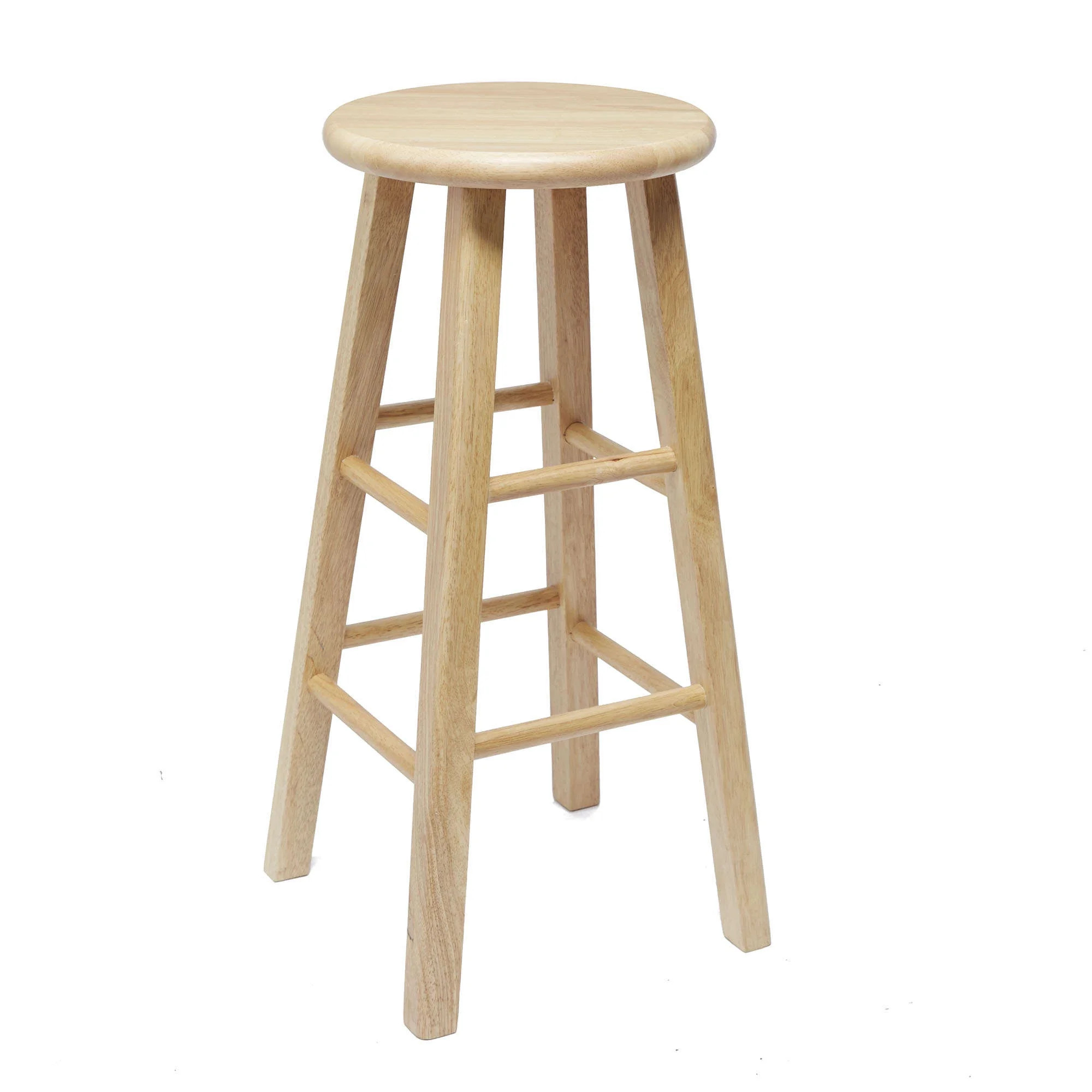Mainstays Fully Assembled 29" Natural Wood Bar Stool - Walmart.com | Walmart (US)