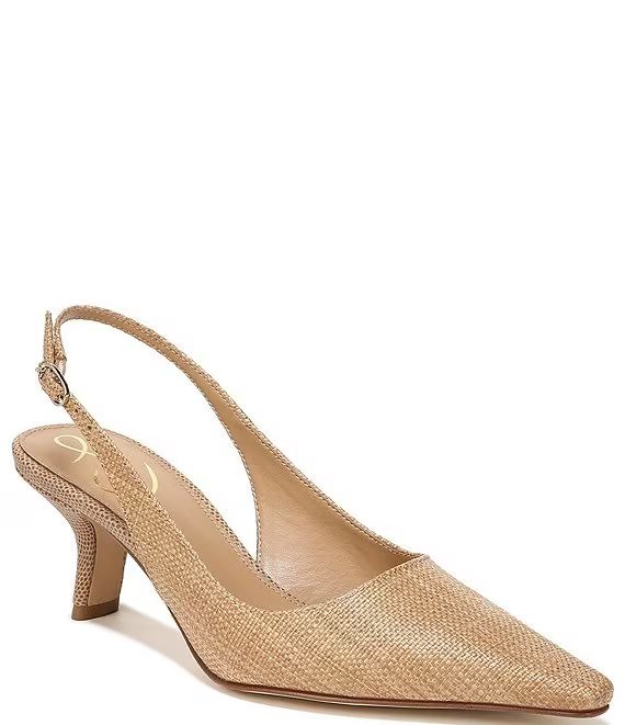 Bianka Slingback Raffia Pointed Toe Pumps | Dillard's