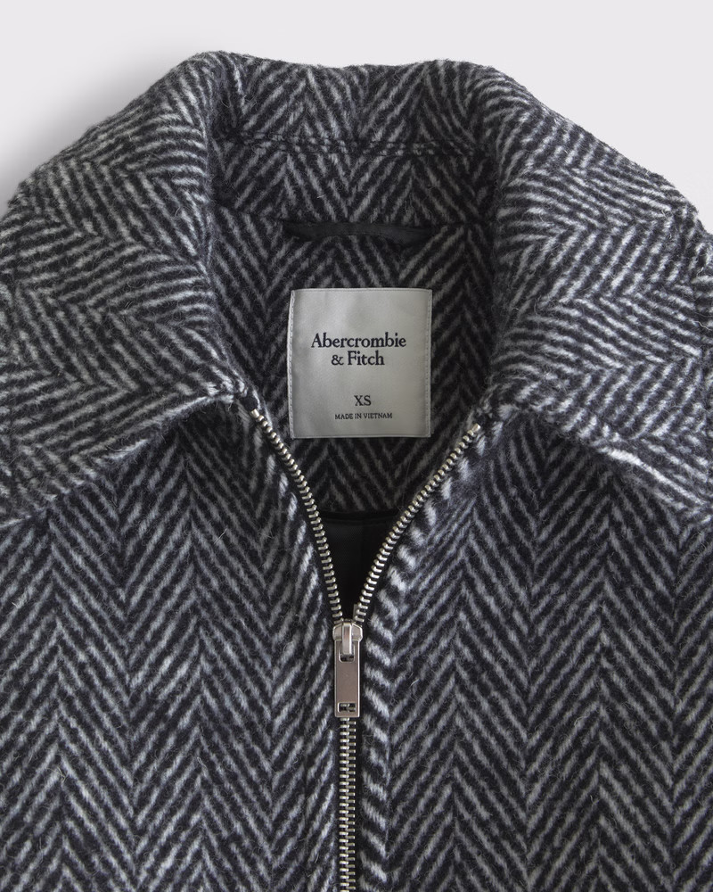 Wool-Blend Bubble Hem Coat | Abercrombie & Fitch (US)