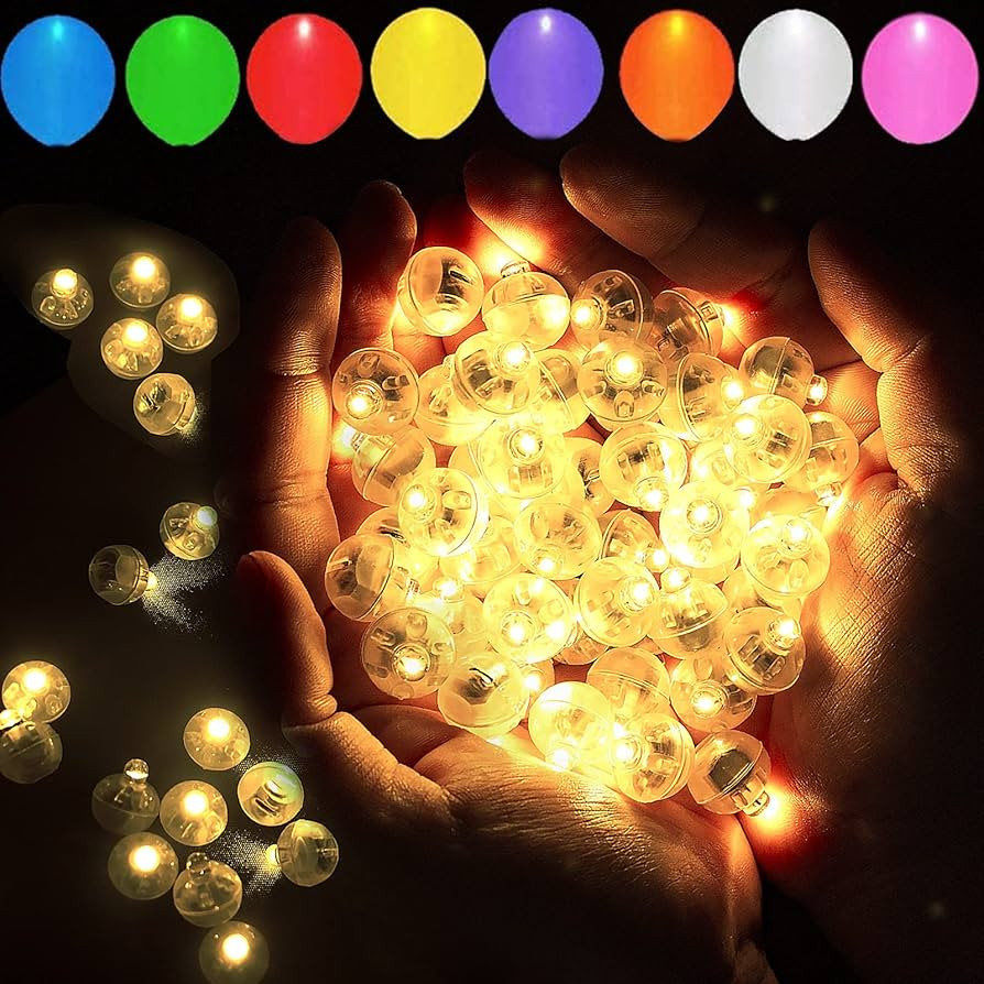 50pcs LED Warm White Balloon Lights, Round LED Mini Lights for Paper Lantern Balloon Birthday Par... | Amazon (US)