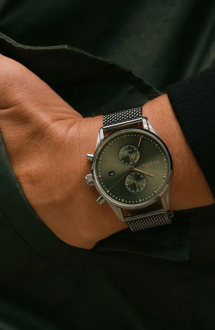 MVMT Voyager Quartz Mesh Bracelet Watch, 42mm | Nordstromrack | Nordstrom Rack