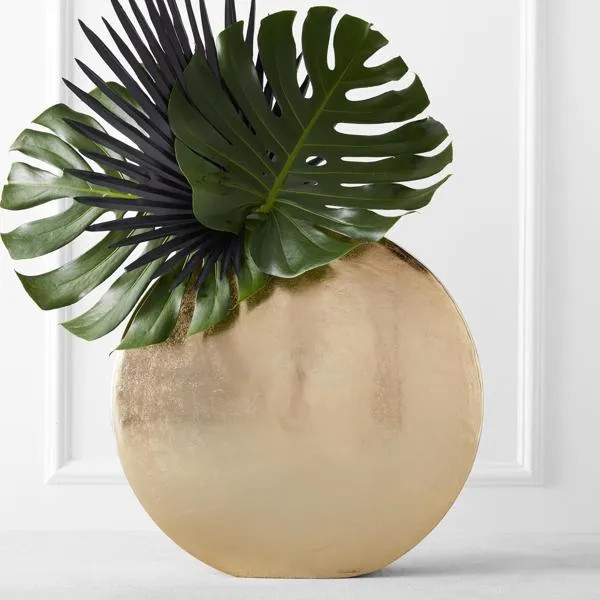 Greer Vase | Gold | Décor Vases | Z Gallerie | Large 21.25"W x 5.5"D x 20.75"H | Aluminum | Z Gallerie