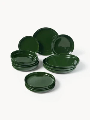 Porcelain Tableware Set Nessa, 4 People, Set of 12 | Westwing UK