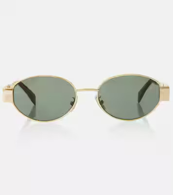 Triomphe Metal 01 oval sunglasses | Mytheresa (UK)