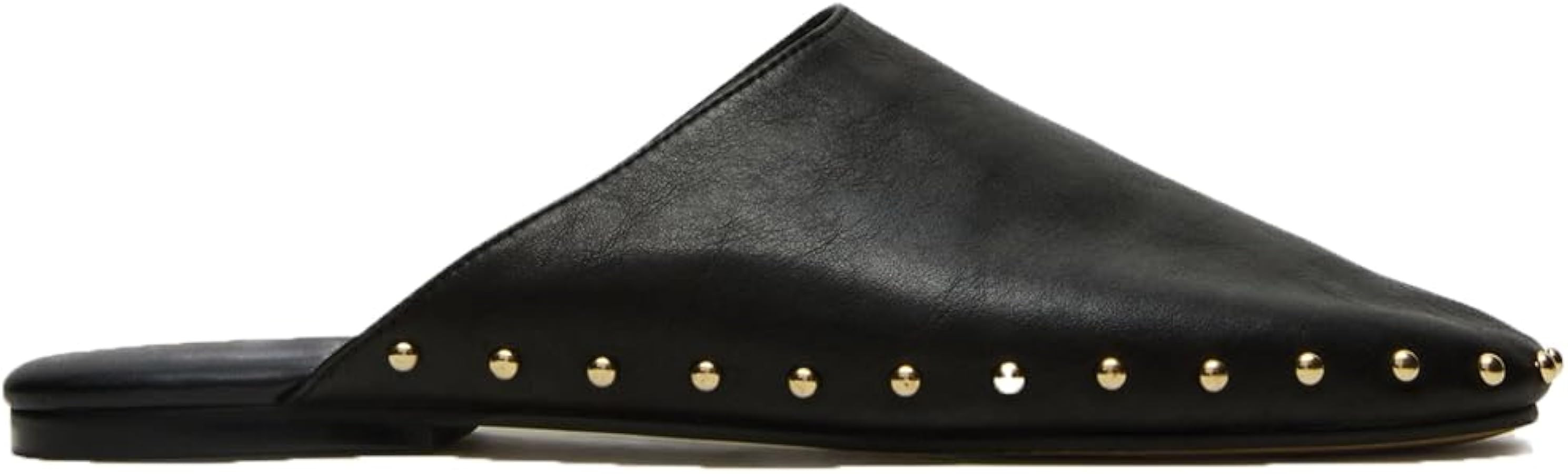 Women’s Flat Mules Round Closed Toe Flat Slides Studded Slip On Leather Mules for Women Comfort... | Amazon (US)
