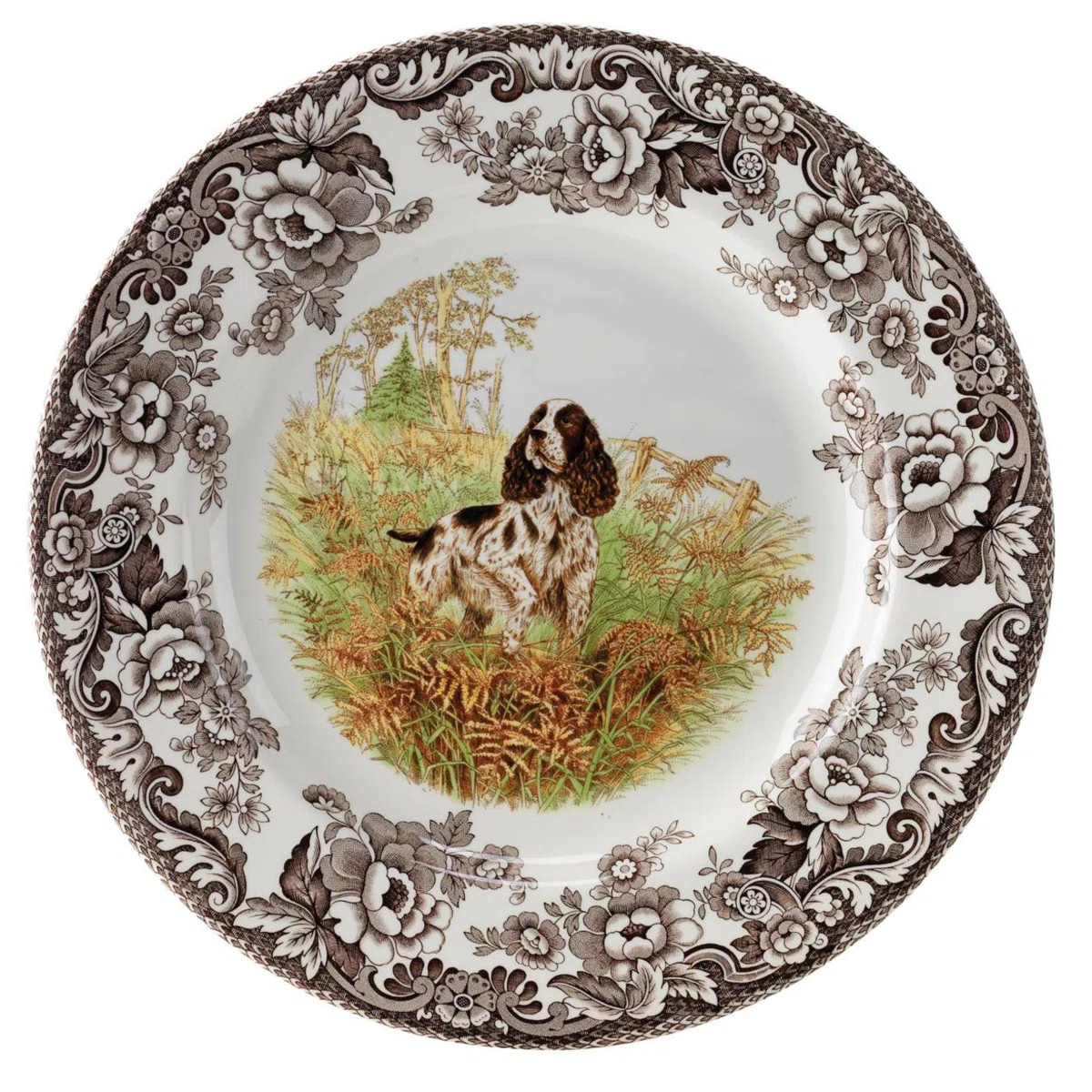 Spode Woodland Dogs Salad Plate 8" Spaniel | Wayfair North America