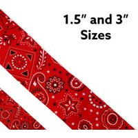 1.5"" Or 3"" Wide Red Bandana Printed Grosgrain Hair Bow Ribbon | Etsy (US)