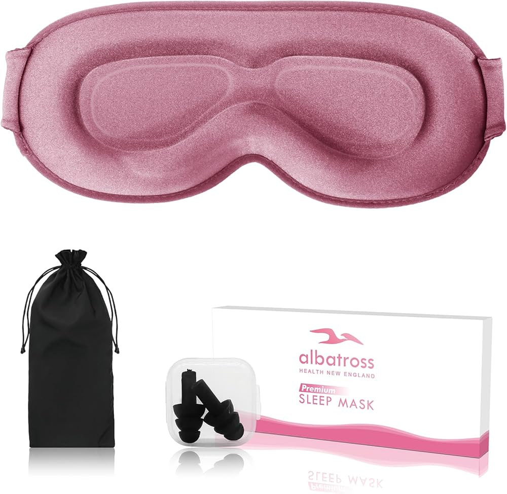Sleep Eye Mask for Men Women, Sleeping Mask for Side Sleeper, Travel Blackout Night Blindfold Eye... | Amazon (US)