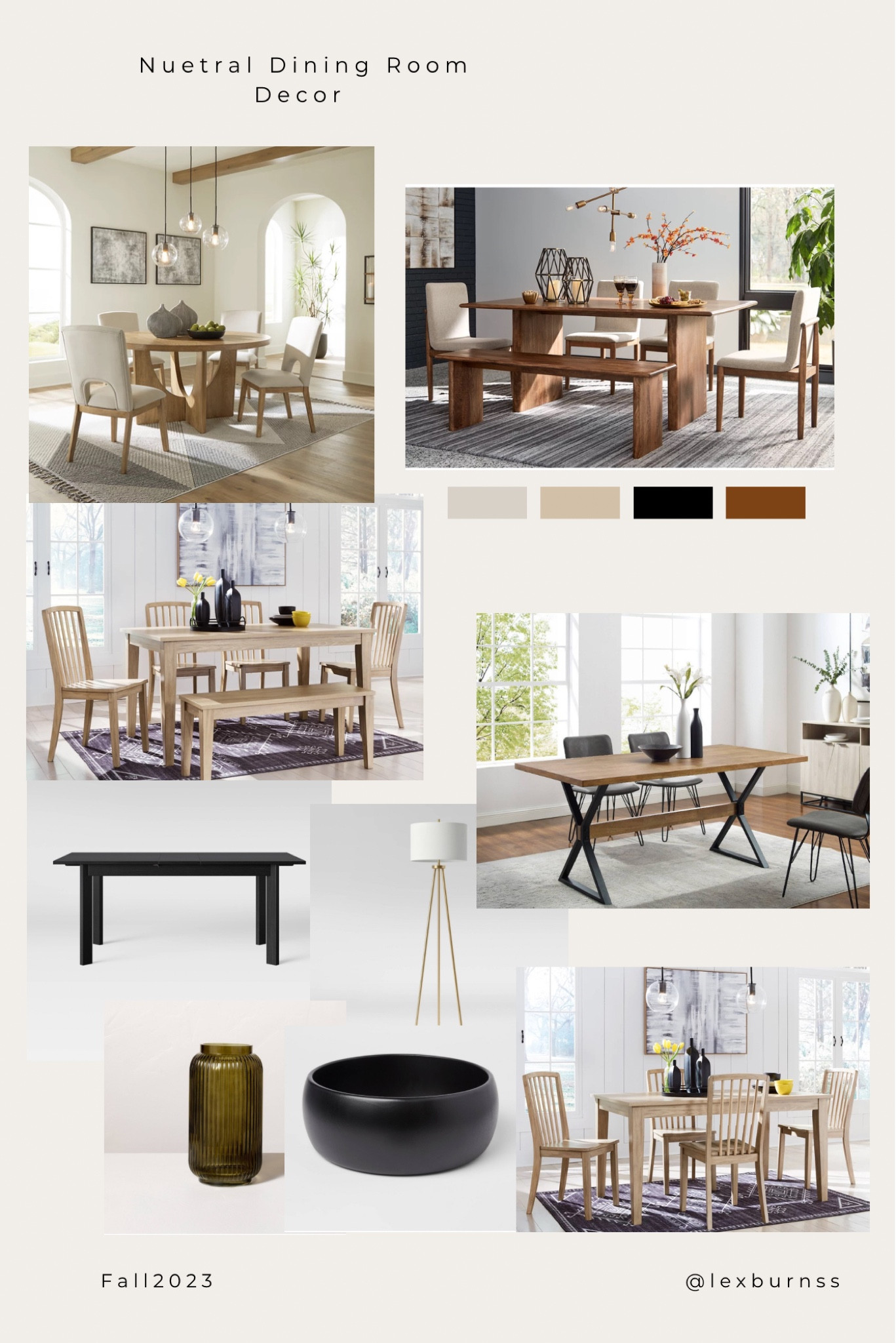 some inspired ideas for a neutral theme dining room based off of my own dining room! Adding a pop of color weather it be olive green or even burnt orange can help elevate the look of your dining area!
