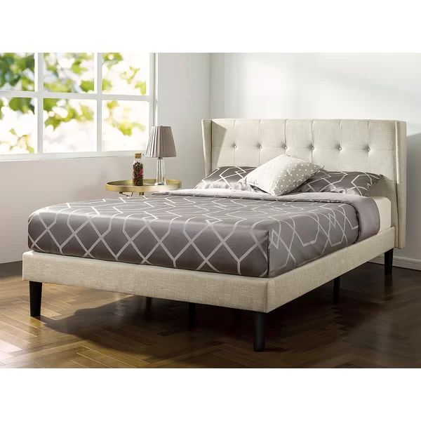 Barron Button Tufted Wingback Upholstered Platform Bed | Wayfair North America