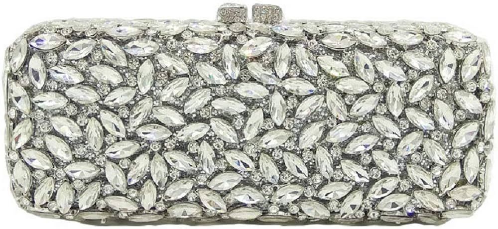 Bling Crystal Clutch Purses for Women Box Minaudiere Handbags Wedding Bag | Amazon (US)