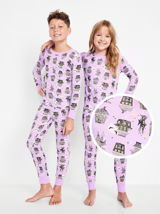 Gender-Neutral Snug-Fit Graphic Pajama Set for Kids | Old Navy (US)