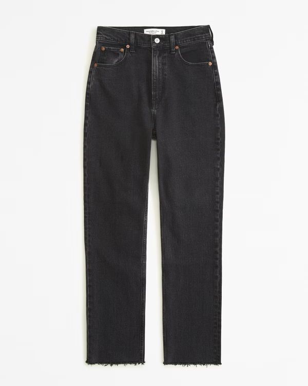 Ultra High Rise Ankle Straight Jean | Abercrombie & Fitch (US)