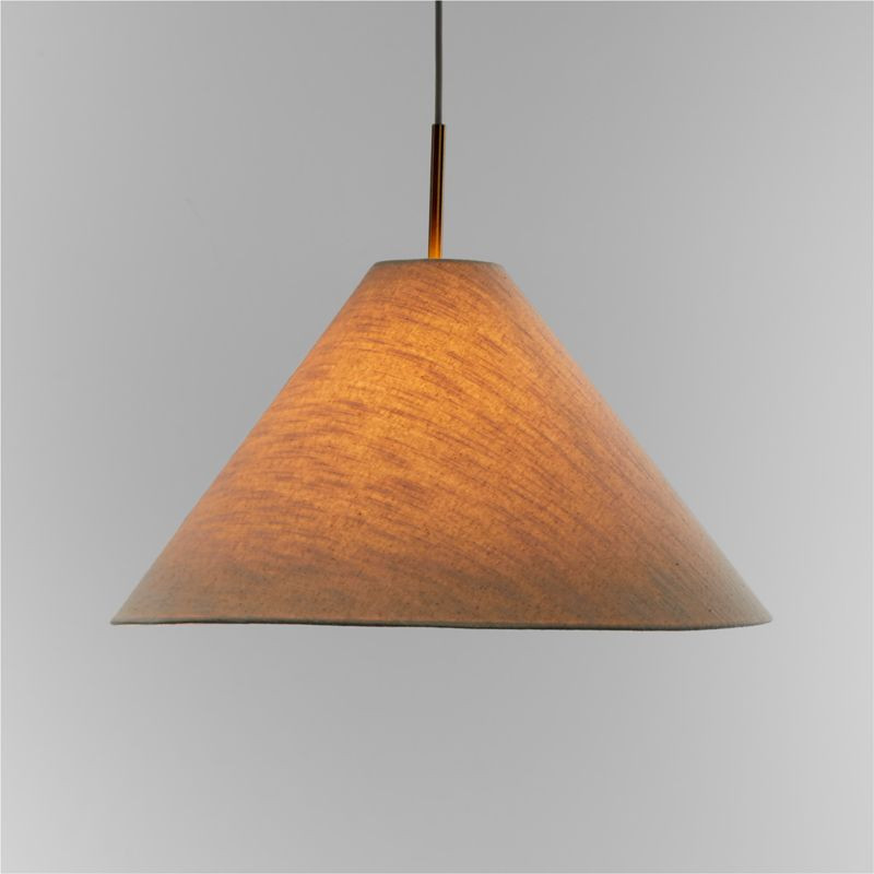 Arcinela 22" Conical Linen Pendant Light + Reviews | Crate & Barrel | Crate & Barrel