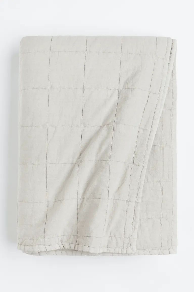 Quilted Bedspread - Sage green - Home All | H&M US | H&M (US + CA)