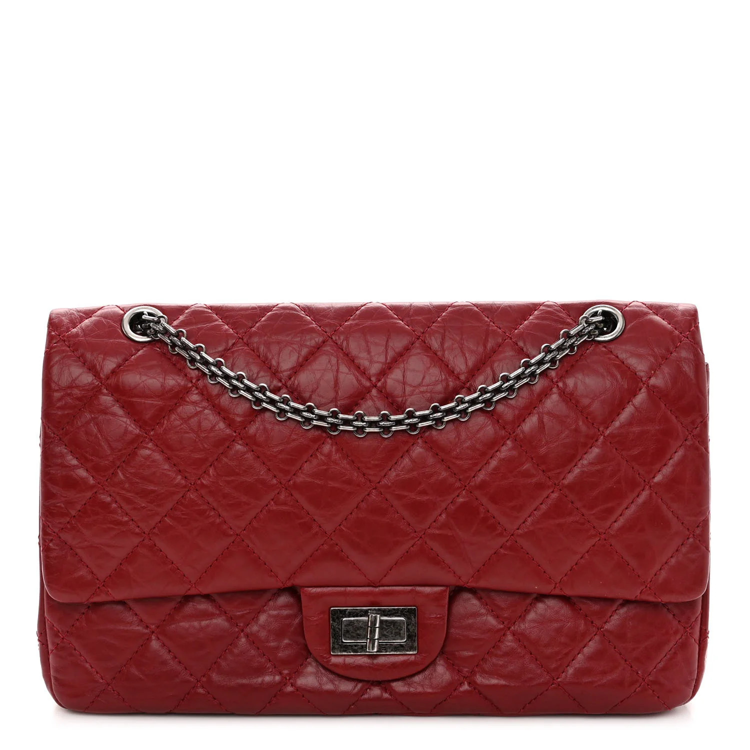 Aged Calfskin Quilted 2.55 Reissue 227 Flap Red | FASHIONPHILE (US)