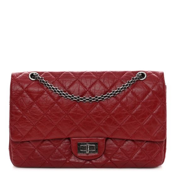 Aged Calfskin Quilted 2.55 Reissue 227 Flap Red | FASHIONPHILE (US)