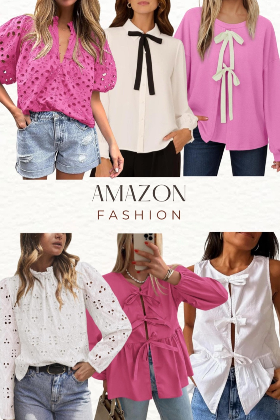 Cutest tops.  Follow @amazoncollages on instagram for daily stylish inspo

Bow tie tops
Pink tops workwear 
Girly tops

Amazon fashion

Neutral sneakers
Women’s shoes 

#LTKMidsize #LTKHome #LTKGiftGuide #LTKSaleAlert #LTKFindsUnder50 #LTKFindsUnder100 #LTKBeauty #LTKStyleTip #LTKWorkwear #LTKTravel #LTKOver40 #LTKHoliday #LTKItBag #LTKBaby #LTKBump 🍂#LTKMens #LTKKids #LTKFamily

#LTKActive #fyp

#LTKSeasonal #LTKCyberWeek #LTKHoliday