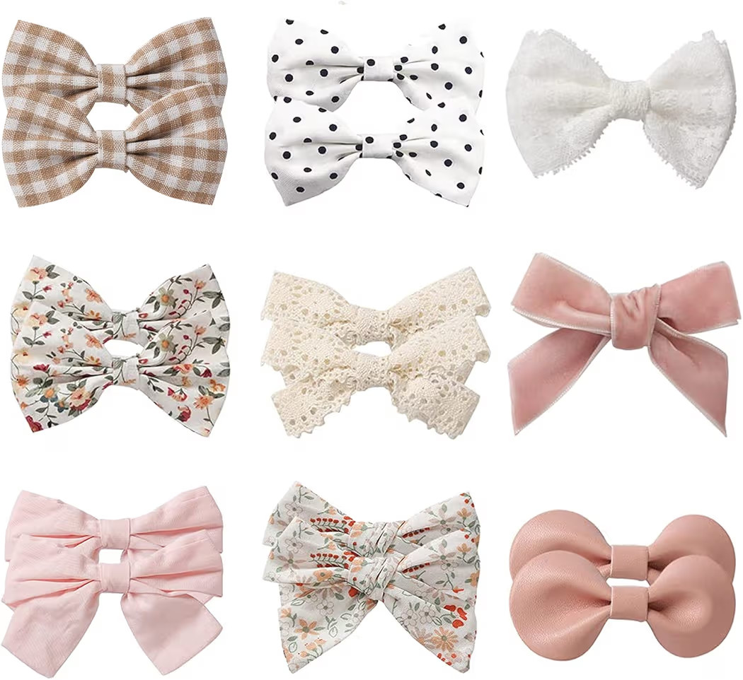 Baby Hair Clips Fully Lined Non Slip Hair Pins Baby Girls Hair Bows Barrettes Hair Accessories fo... | Amazon (US)