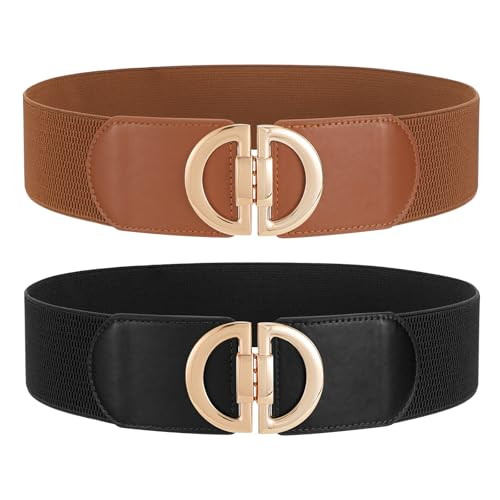 TRIWORKS Women Wide Elastic Waist Belts Wide Stretchy Belts for Dress Fashion Ladies Belt | Amazon (US)