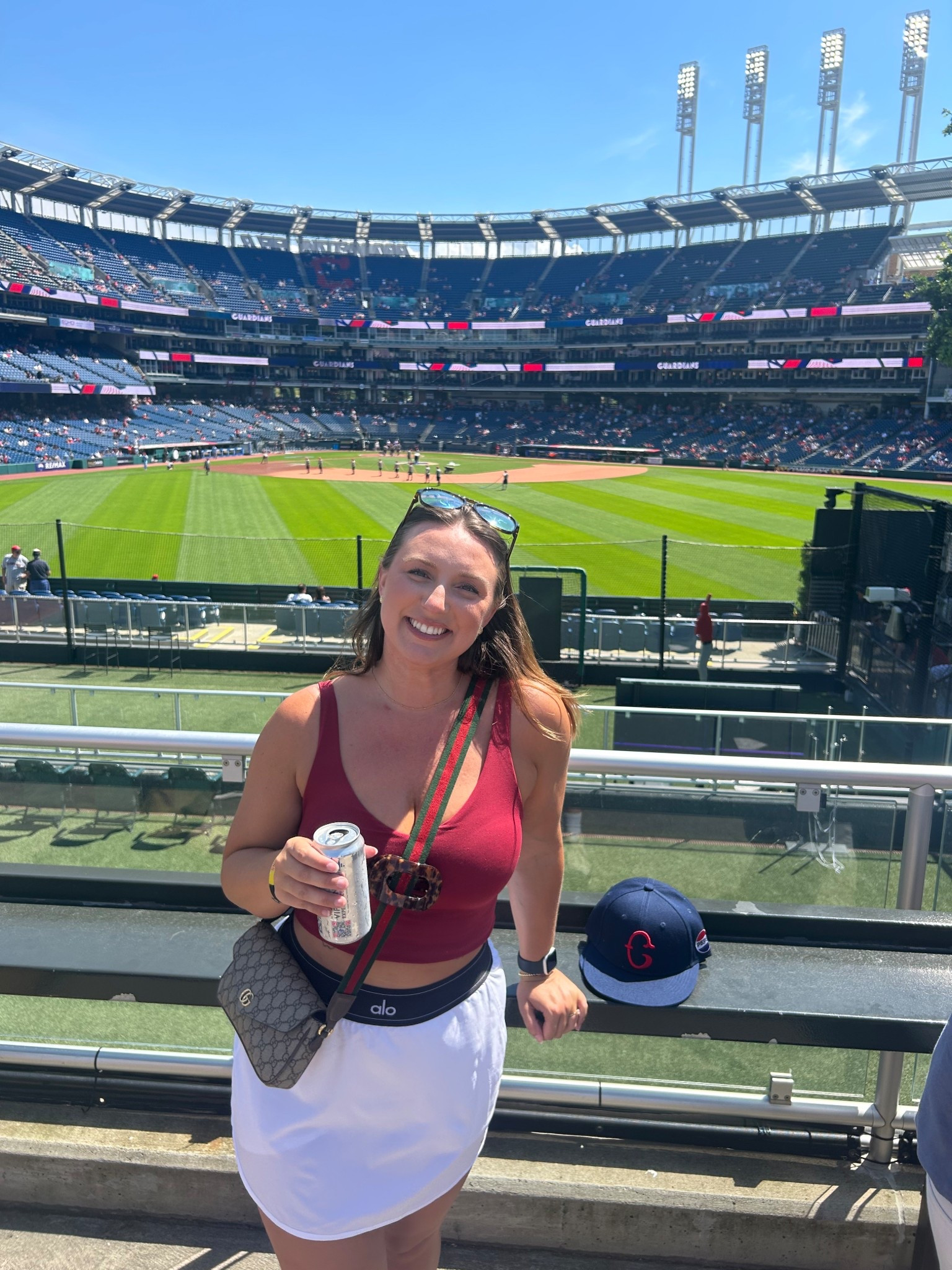 Cleveland guardians baseball game outfit of the day! 
Love wearing this Alo skirt to any and all baseball games because it matches pretty much everything! 
Pair with a cute tank top or a graphic tee and you have the perfect baseball outfit 



#LTKTravel #LTKActive