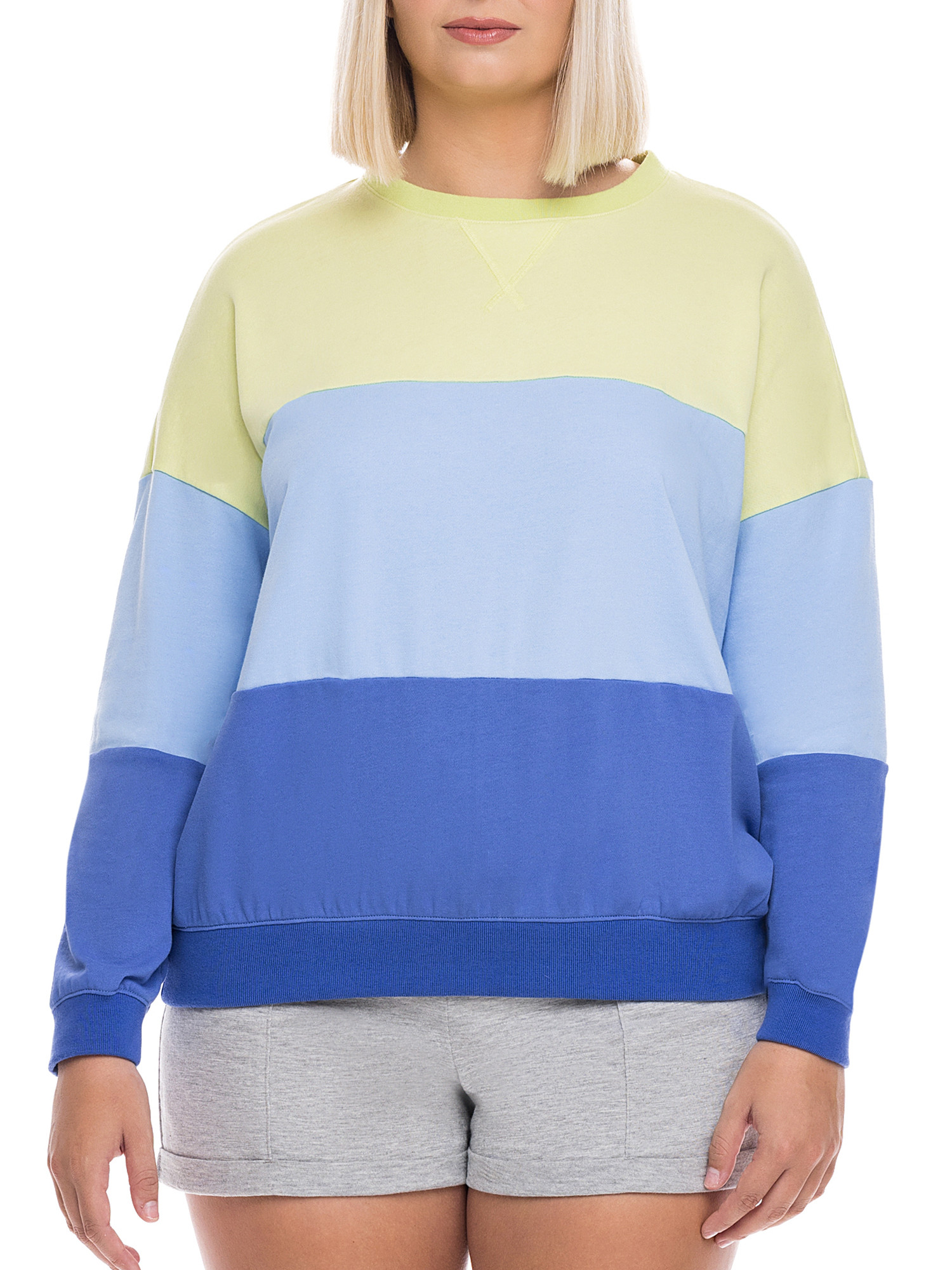 kindly Yours Colorblock Pullover Lounge Sweatshirt (Women's) | Walmart (US)