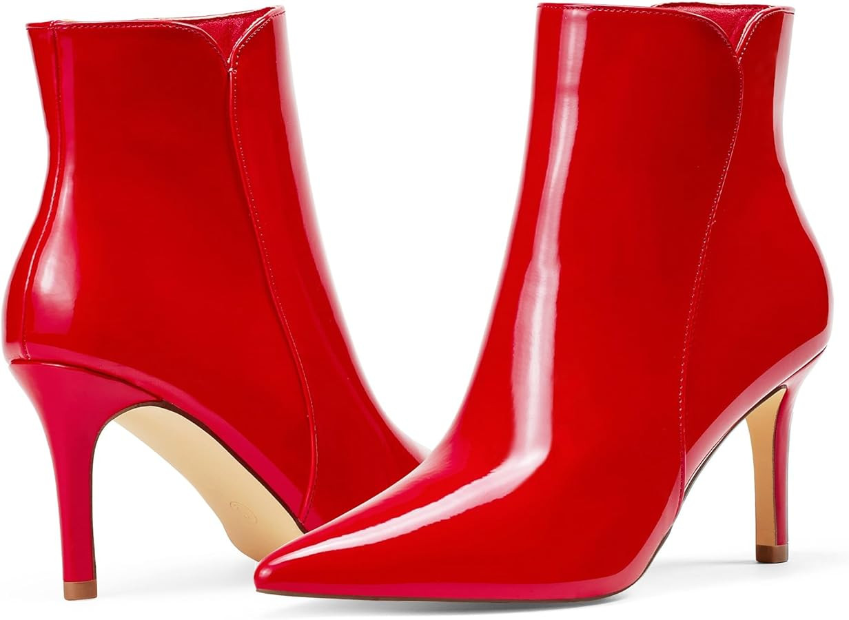 Elisabet Tang Women Chic Heeled Ankle Boots,Sexy Pointed Toe with 3 Inch High Heel Fashion Stylis... | Amazon (US)