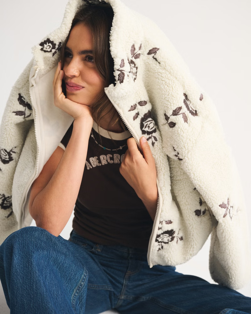 Sherpa Full-Zip Jacket | Abercrombie & Fitch (US)