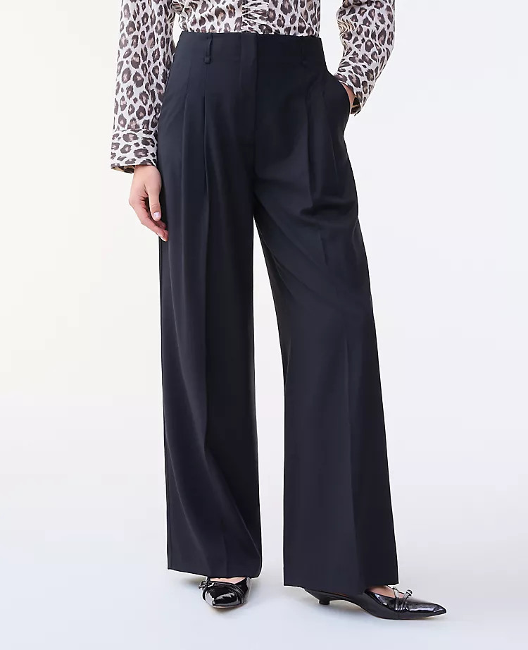 The Pleated Wide-Leg Pant | Ann Taylor