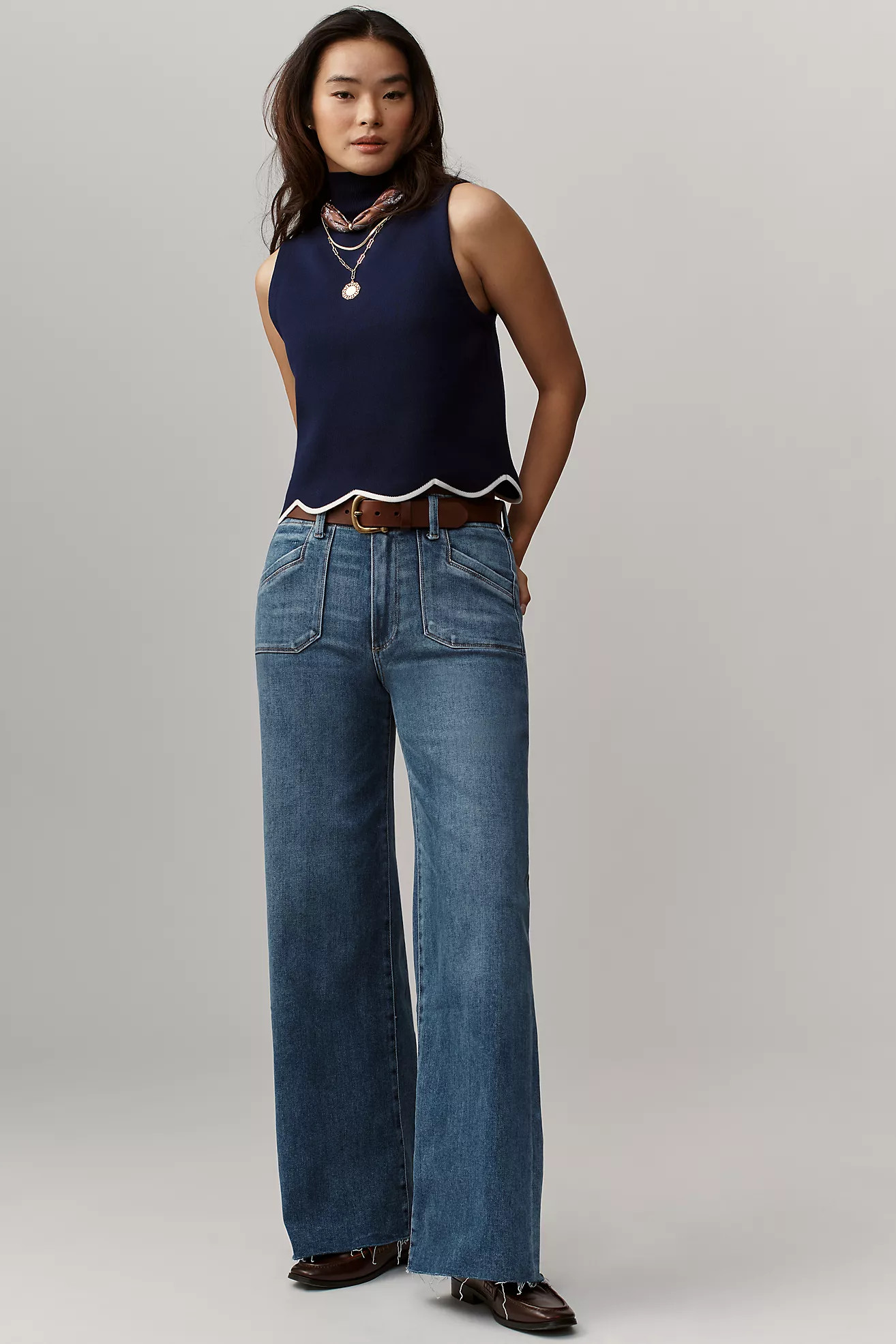 PAIGE Anessa High-Rise Wide-Leg Jeans | Anthropologie (US)